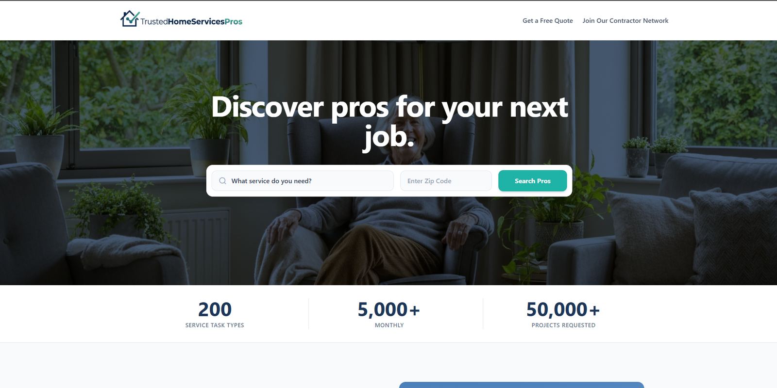 Trusted Home Service Pros website