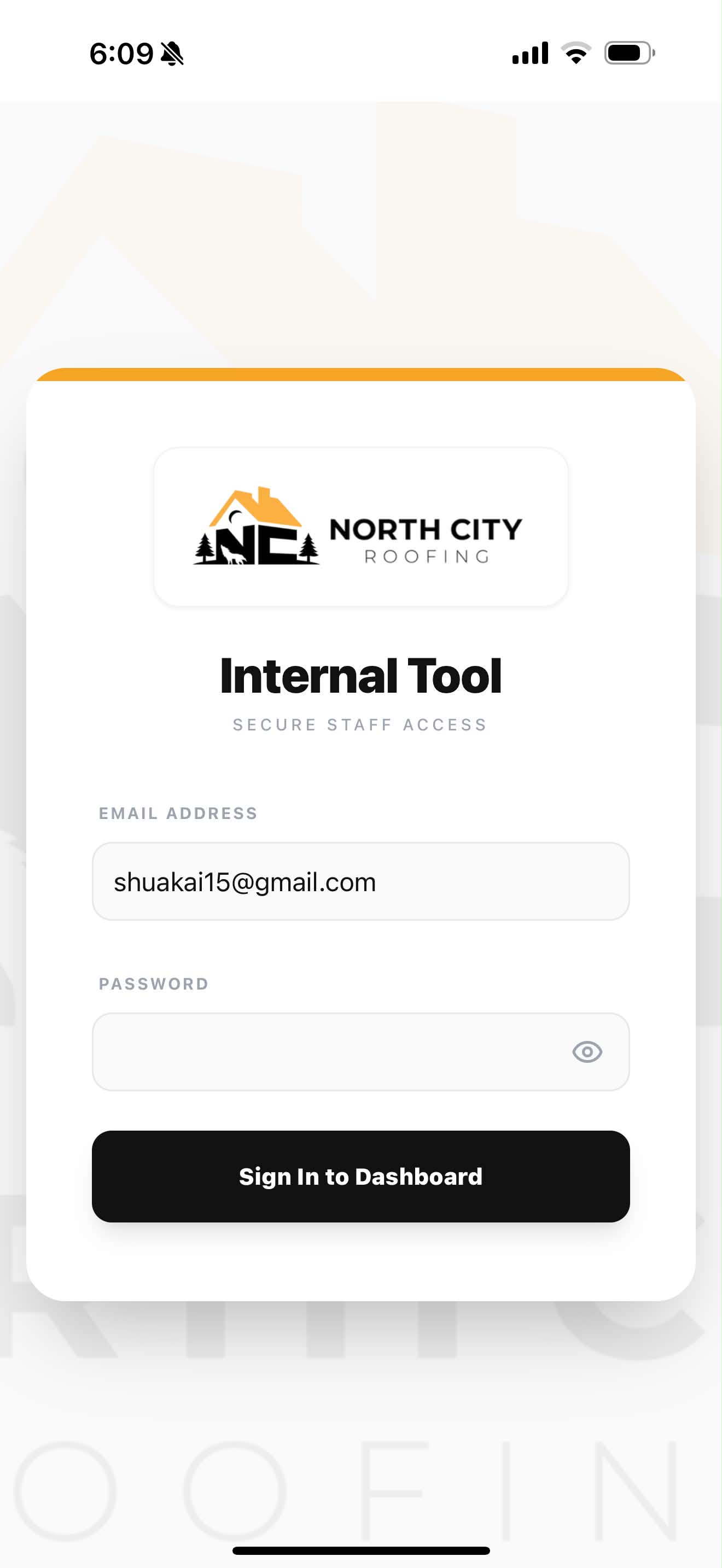 Custom app — secure sign-in