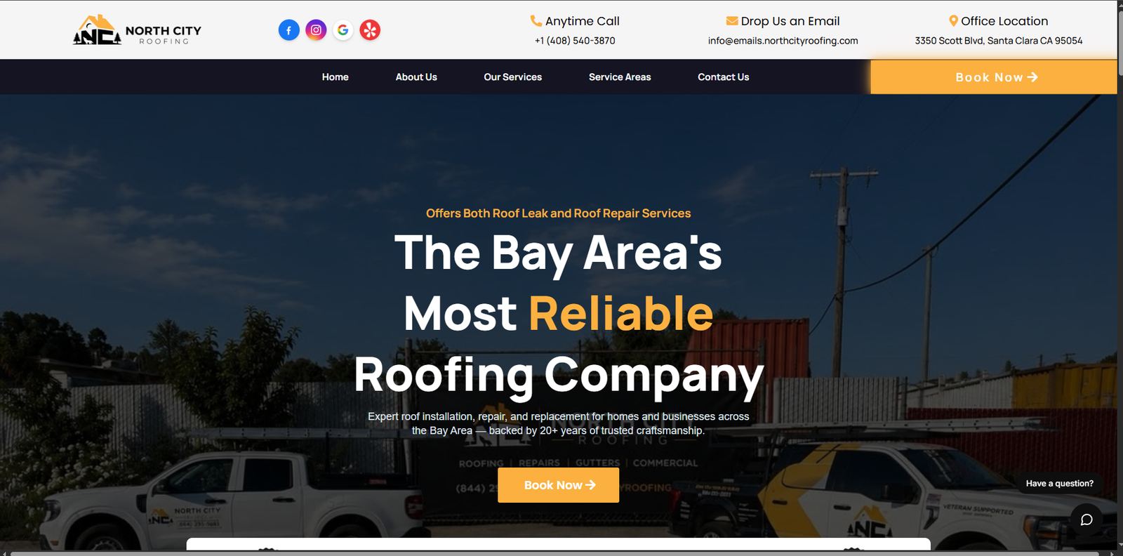 North City Roofing website