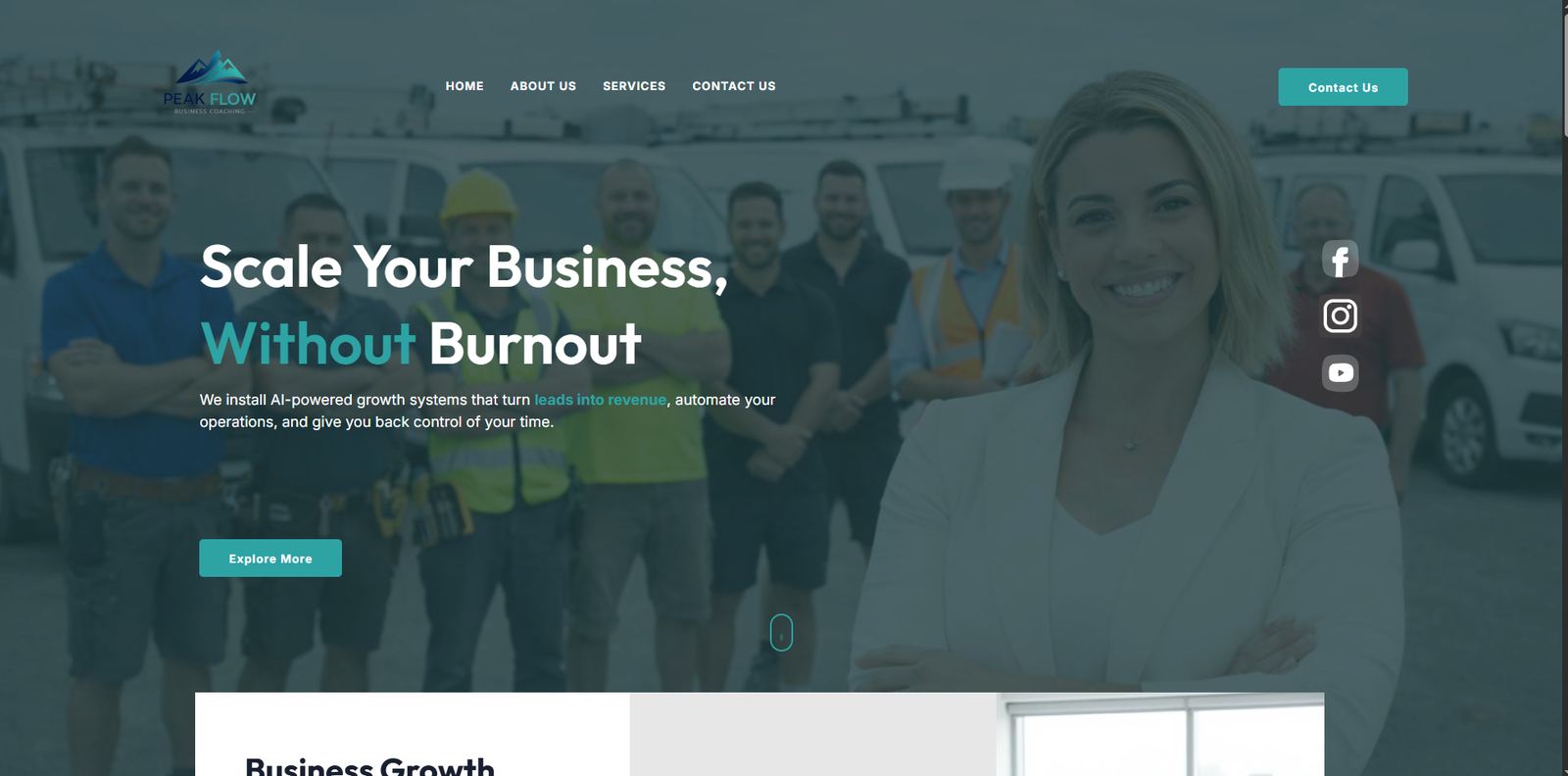 Peak Flow Air website